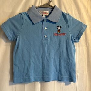 Disneyland Hong Kong Boys Polo Shirt Sz‎ XS Collared Blue Vacation Resort Travel